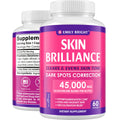 Glutathione Capsules - 45,000mcg Glutathione Supplement - Skin Tone Enhancer - Targets Dark Spots & Acne Marks - Potent Antioxid