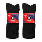4 Pairs of Diabetic Extra Thick Warm Cotton Socks, Triple Cushioned Crew Slipper Socks (Black, Size 10-13)