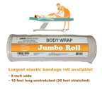 Neutripure Elastic Stretch Body Wrap - Bandage with Velco - 8 Inch Wide Jumbo Roll for Stomach