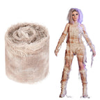 Preboun Halloween Mummy Bandage Wrap Bloody Gauze Zombie Makeup Props Creepy Costume Bandage Cosplay Party (Brown,65.6 ft X 3.15