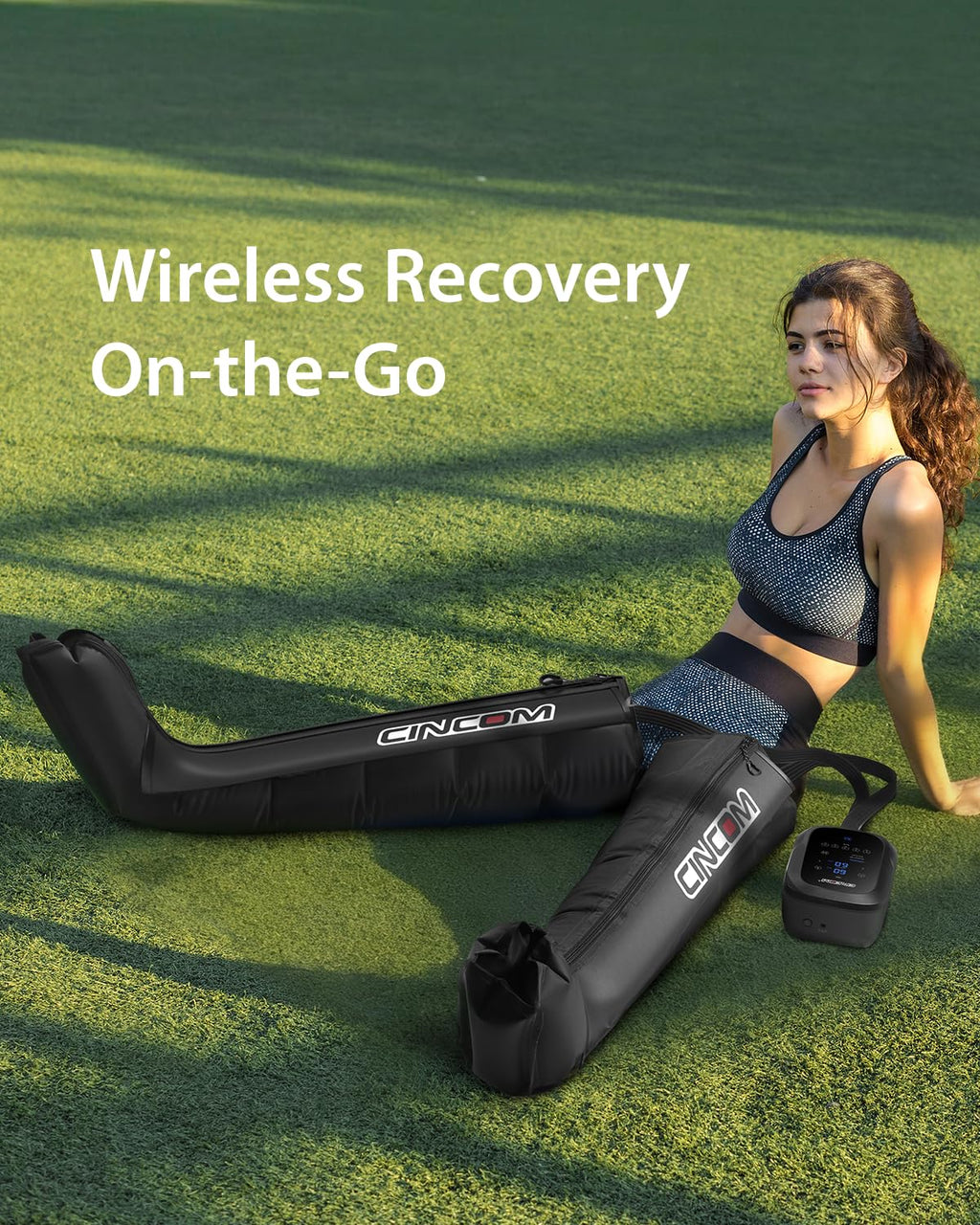 CINCOM Leg Massager Recovery System, Cordless Air Compression Boots for Circulation, Pro Sequential Compression Device for Athle