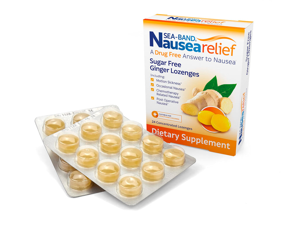 Sea-Band Ginger Lozenges, Drug and Sugar Free, for Motion Sickness and Nausea Relief*