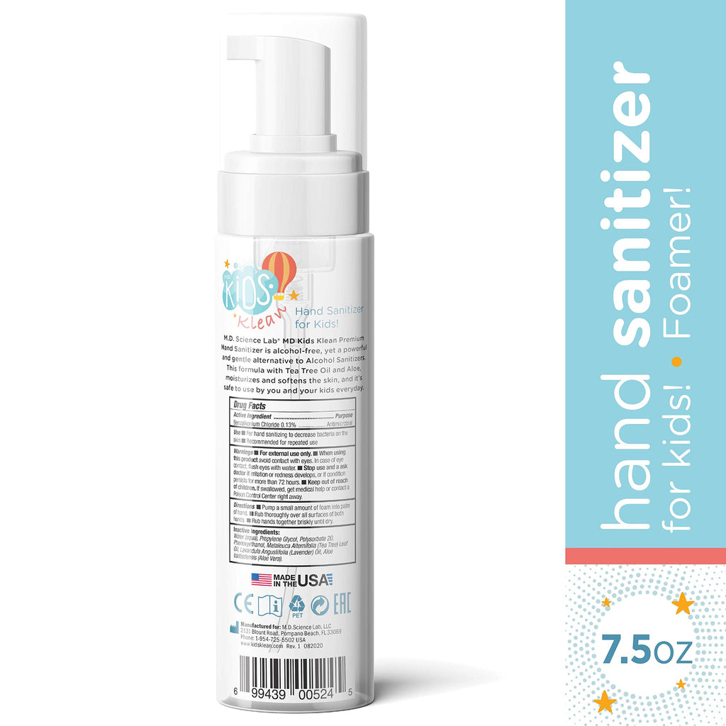 MD Kids Klean Hand Sanitizer, 7.5OZ, Foamer