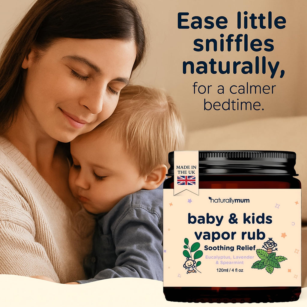 NATURALLY MUM Baby & Kids Vapor Rub - Natural Chest Rub for Congestion Relief & Calmer Sleep - Spearmint, Eucalyptus & Lavender