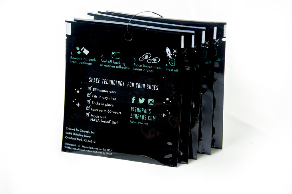 Zorpads Odor Eliminating Shoe Inserts Five Pairs - As Seen on Shark Tank