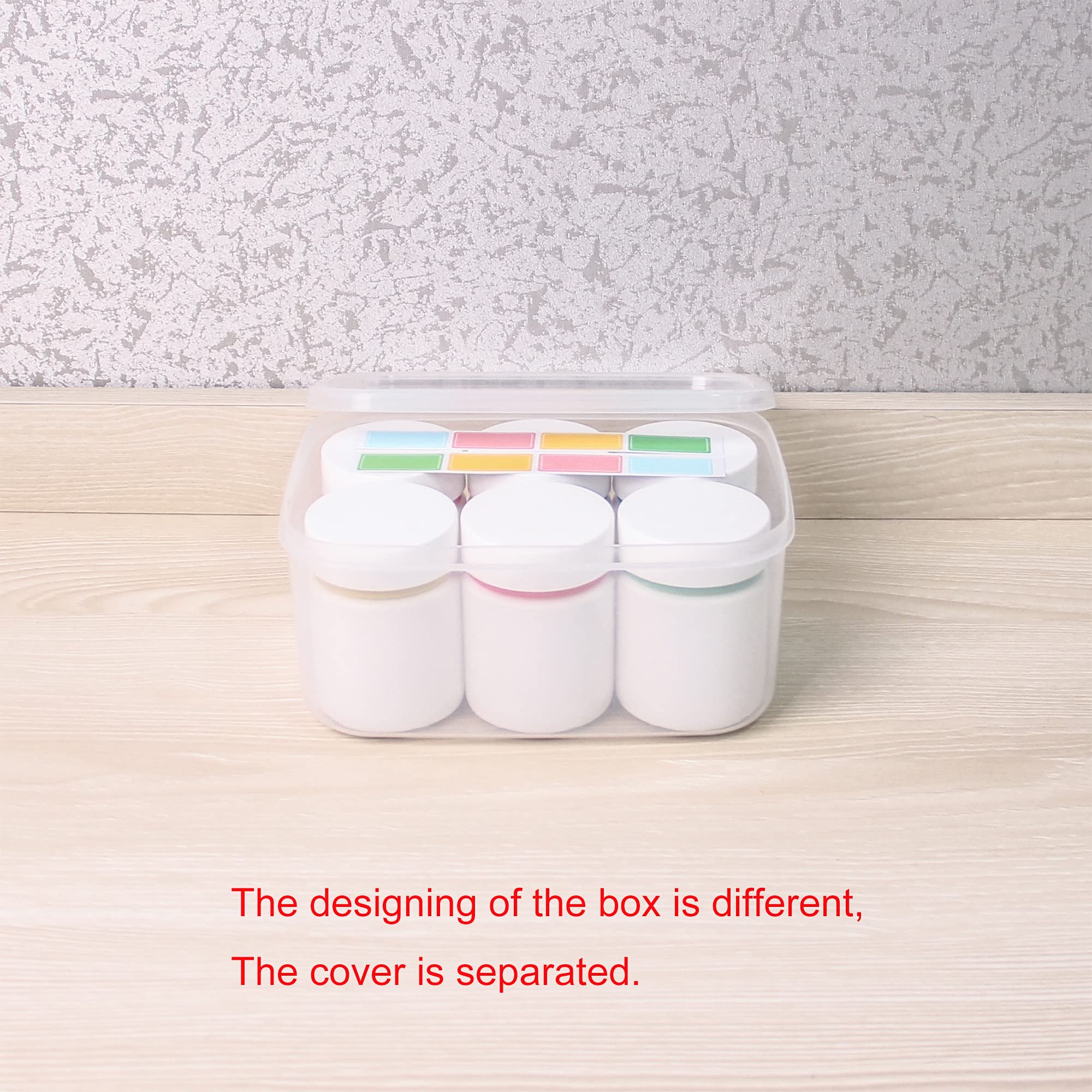 ePizdiz Colorful Empty Plastic Pill Bottle Organizer with Labels Medicine Vitamin Bottle Chemical Containers with Caps,6pcs (100