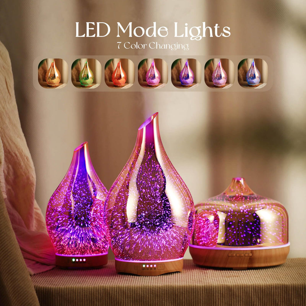 Porseme 280ML Essential Oil Diffuser, Aroma Ultrasonic Humidifier with Remote Control, BPA Free, Auto Shut-Off, Timer Setting