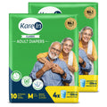 Karein Classic Adult Diaper Tape M Size, Medium, Waist (75100 Cm 3040), 20 Unit, Long Protection Hour, Unisex, Quick & Even 