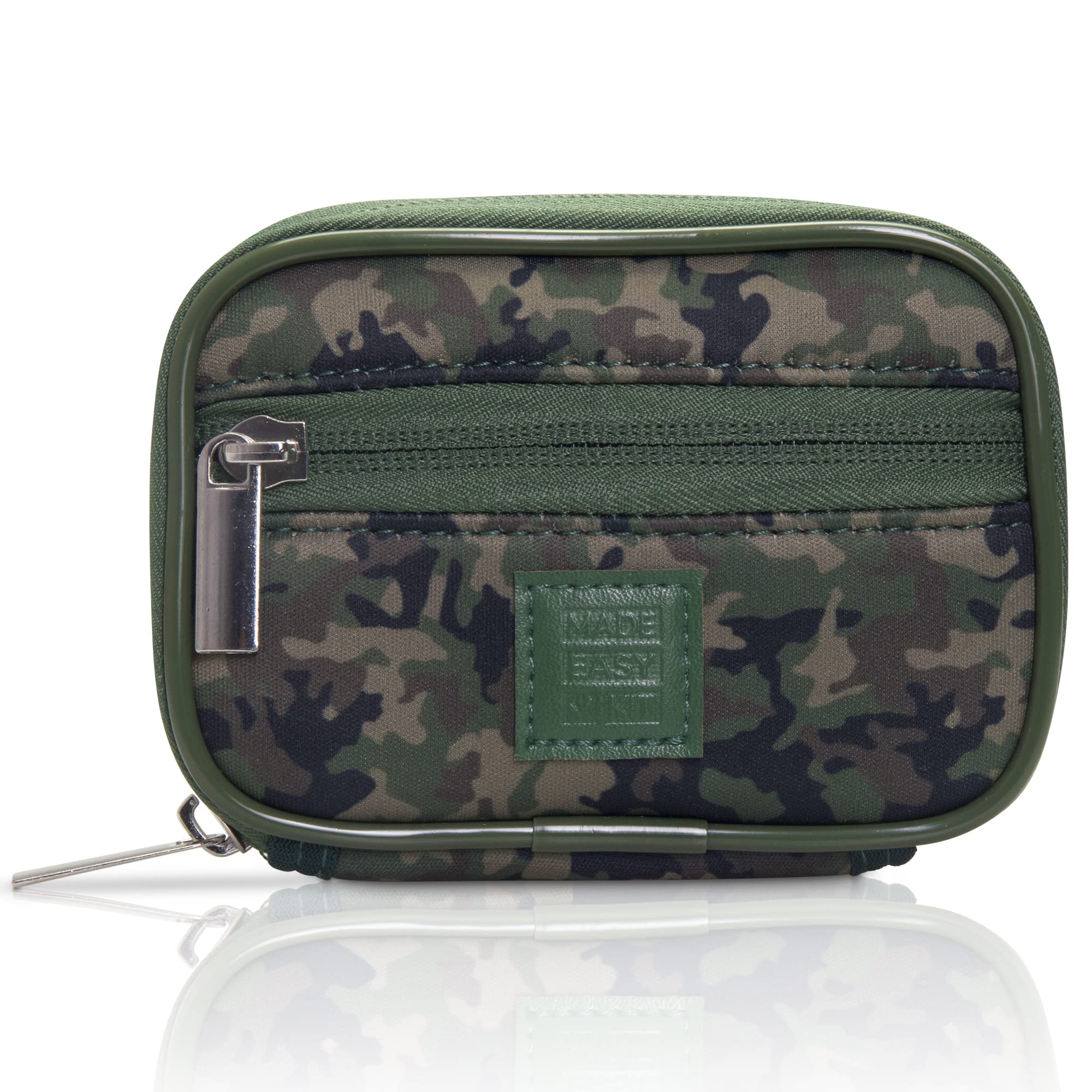 Made Easy Kit Pill Case - Weekly Medicine Organizer with Removable Seven-Day Vitamin & Supplement Box (Camo Dark Green)