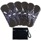 wegreeco Charcoal Reusable Sanitary Pads - Cloth Sanitary Pads | Light Incontinence Pads | Reusable Menstrual Pads - 1 Cloth Min