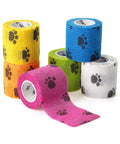 Mr. Pen- Self Adhesive Bandage Wrap, 6 Pack, Paw Design, 2 x 5 Yards, Adhesive Bandages, Cohesive Bandage, Medical Wrap, Elastic