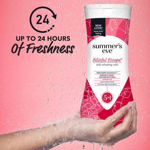 Summer's Eve Blissful Escape Daily Refreshing All Over Feminine Body Wash, Removes Odor, Feminine Wash pH Balanced, 15 fl oz