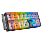 FGcase Large Pill Organizer 2 Times a Day 7 Day AM PM Pill Box Organizer with Lock, Easy Fill and Detachable Design, Travel Medi