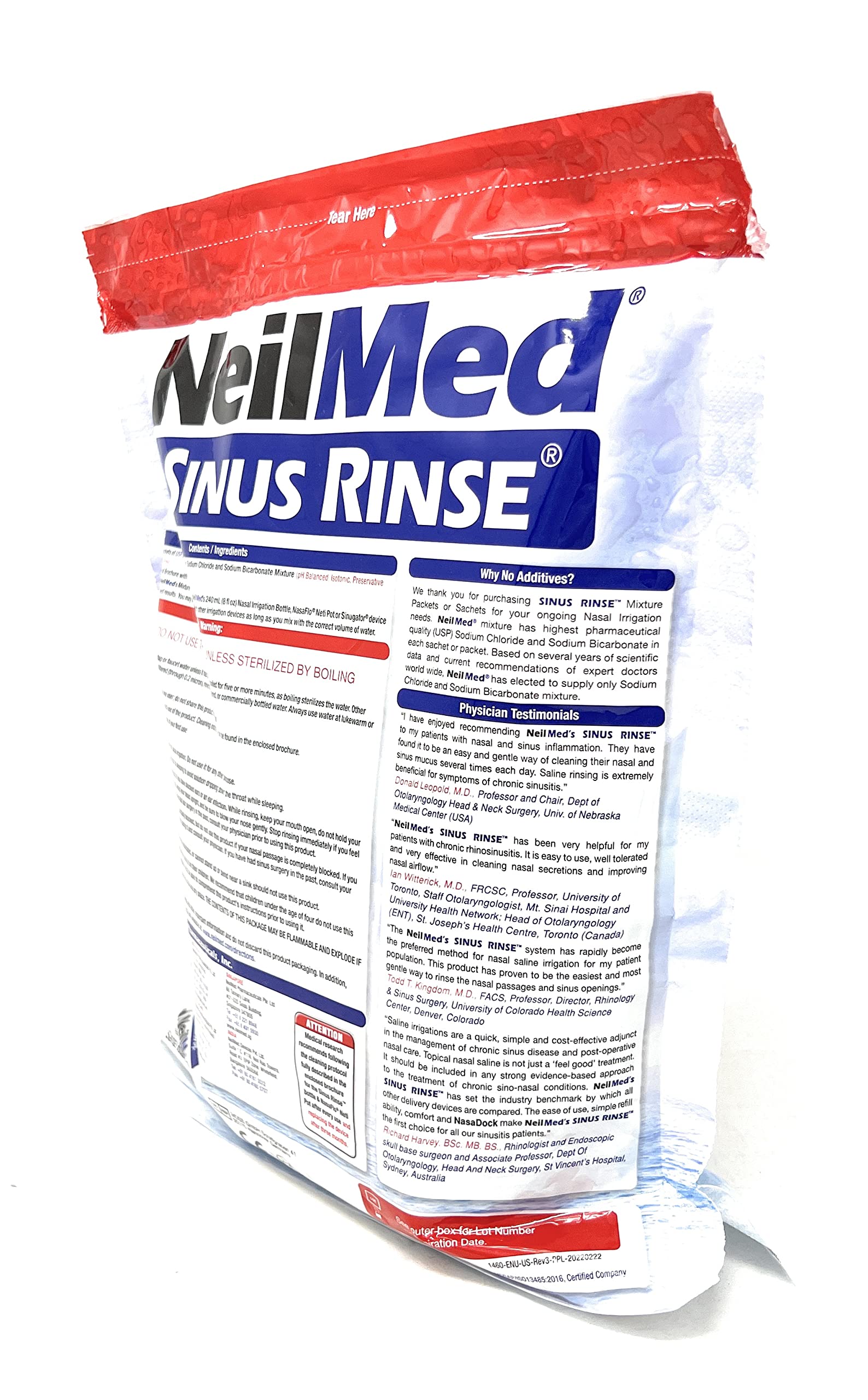 Birsppy NeilMed Sinus Rinse Refill Packets 250 ct