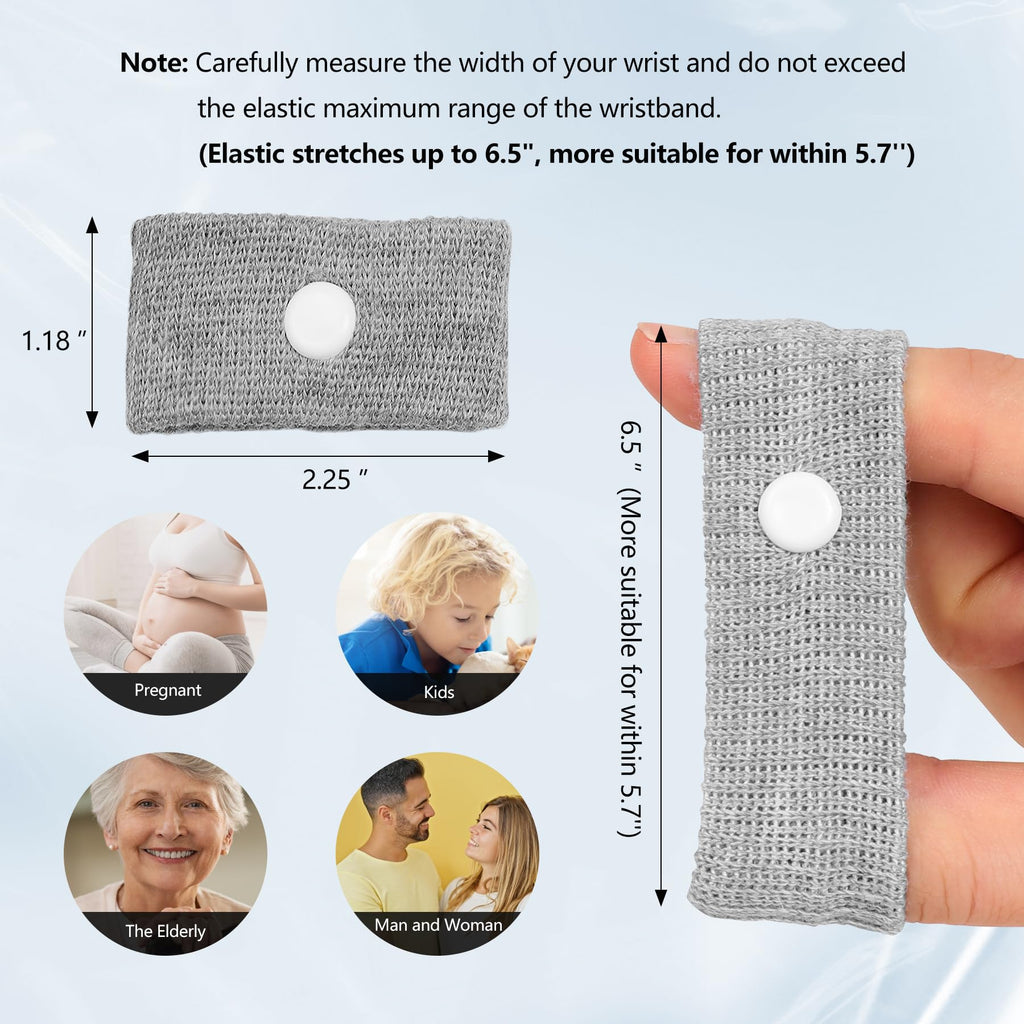COMFYTHERA Motion Sickness Wristband, Anti-Nausea Acupressure Wrist Band for Nausea Relief, Dizziness and Vomiting from Car Sea