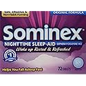 Sominex Night-Time Sleep Aid Tablets, Original Formula, 72 Count (Pack of 3)