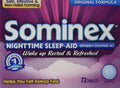 Sominex Night-Time Sleep Aid Tablets, Original Formula, 72 Count (Pack of 3)
