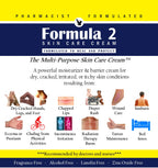 Formula 2 Skin Care Cream - 8 oz. jar Pharmacist Formulated Moisturizer and Barrier Cream