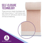 Dynarex 3660 Elastic Bandage with Self-Closure, 4'' x 5 yds, Provides Compression for Injuries, Cotton, and Spandex, Non-Sterile