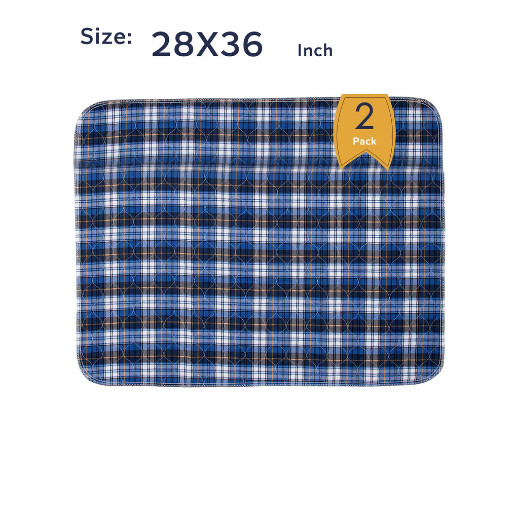 Non-Slip Bed Pads for Incontinence Washable (28 x 36|2 Pack),Waterproof Bed Pads,Adult Washable Incontinence Bed Pads for Adults