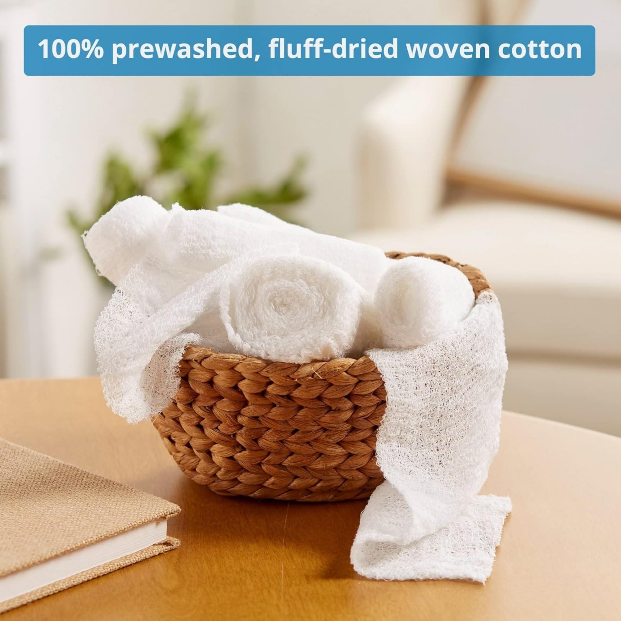 McKesson Gauze Bandage Rolls, Sterile, 8-Ply [100 Pack] - Fluff-Dried Cotton Bandaging Roll, 4.5 inches x 3.1 Yards