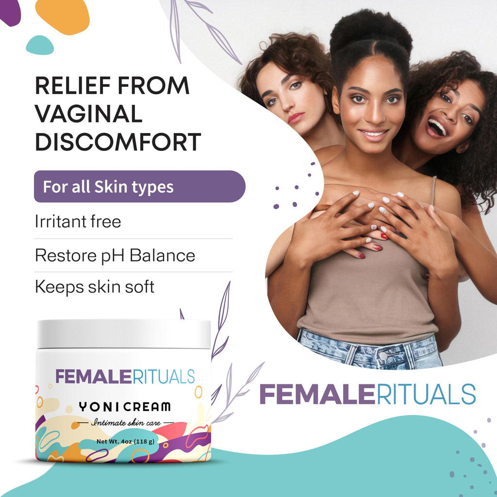 FEMALE RITUALS Vulva Moisturizing Cream - Clinically Tested Vaginal Moisturizer Cream for Dryness, Itching, Burning & Odor, Inti