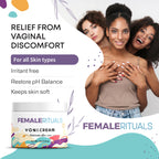 FEMALE RITUALS Vulva Moisturizing Cream - Clinically Tested Vaginal Moisturizer Cream for Dryness, Itching, Burning & Odor, Inti