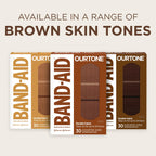 Band-Aid Brand Ourtone Adhesive Bandages, Flexible Protection & Care of Minor Cuts & Scrapes, Quilt-Aid Pad for Painful Wounds,
