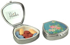 Designer Pill Box by Houder - Decorative Pill Case with Gift Box - Carry Your Meds in Style (Roses)