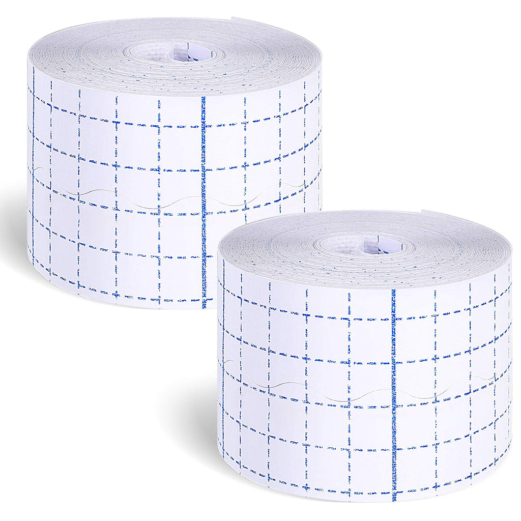 Nuanchu 2 Rolls Non-Woven Cover Roll Stretch Tape Non-Woven Adhesive Bandages Breathable Bandage Tape Cohesive Wrap Bandages Pro