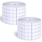 Nuanchu 2 Rolls Non-Woven Cover Roll Stretch Tape Non-Woven Adhesive Bandages Breathable Bandage Tape Cohesive Wrap Bandages Pro