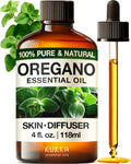 Kukka Oregano Essential Oil for Skin - 4 Fl Oz - 100% Pure Natural, Earthy & Herbaceous Scent, for Diffuser, Nails, Candle & Soa