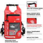 250 PCS Waterproof First Aid Kit, Roll Top Reflective Boat Dry Bag Bug Out Bags, Emergency Medical Kit Ideal for Boating, Campin