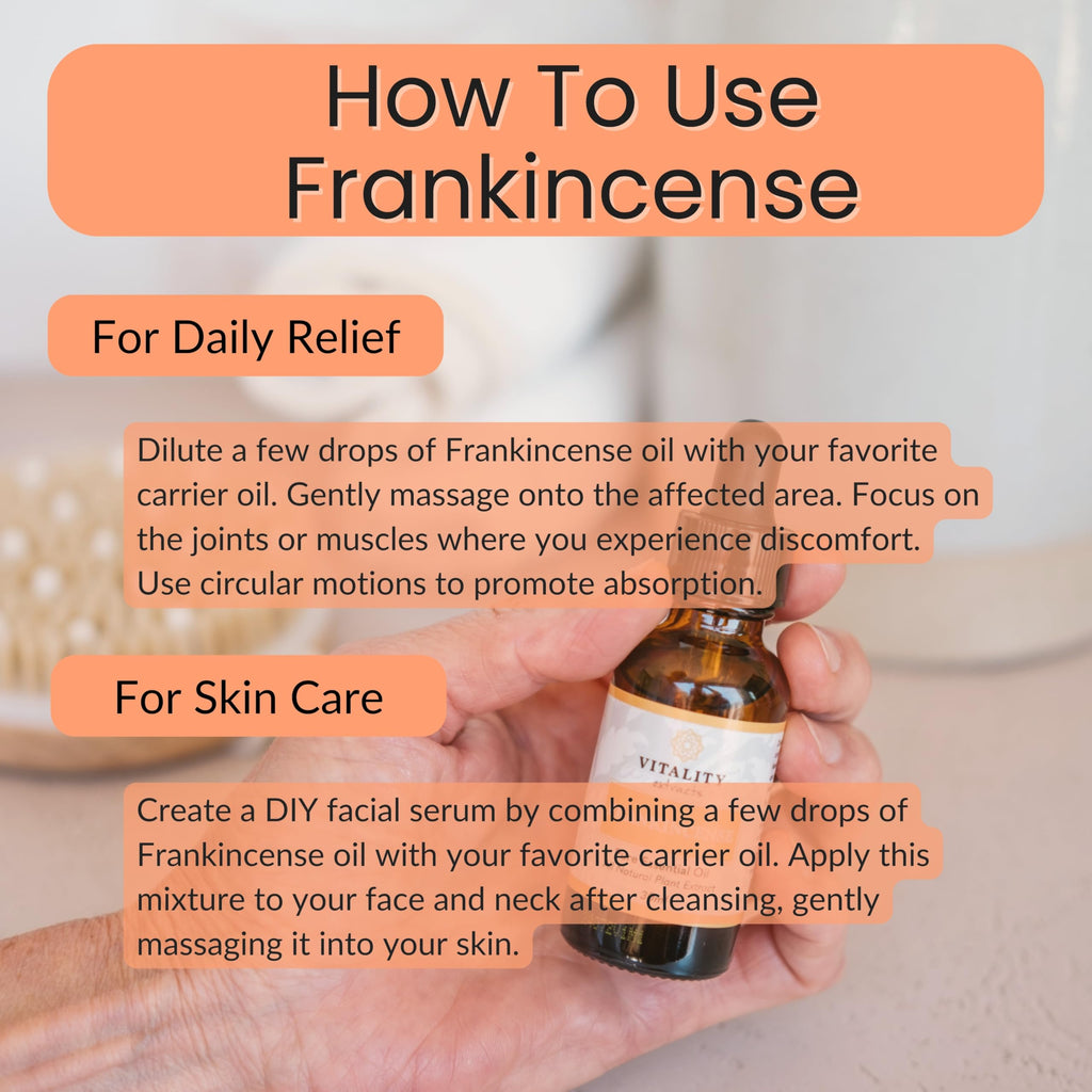 Vitality Extracts Frankincense Essential Oil - 4oz, Boswellia Serrata, Aromatherapy, Skin Care, Natural Calm, Rest & Relaxation,
