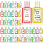 Gejoy 48 Pack Eucalyptus Leaf Christian Hand Sanitizer Bulk Bible Verse Mini Hand Sanitizer Travel Size Religious Gift Christian