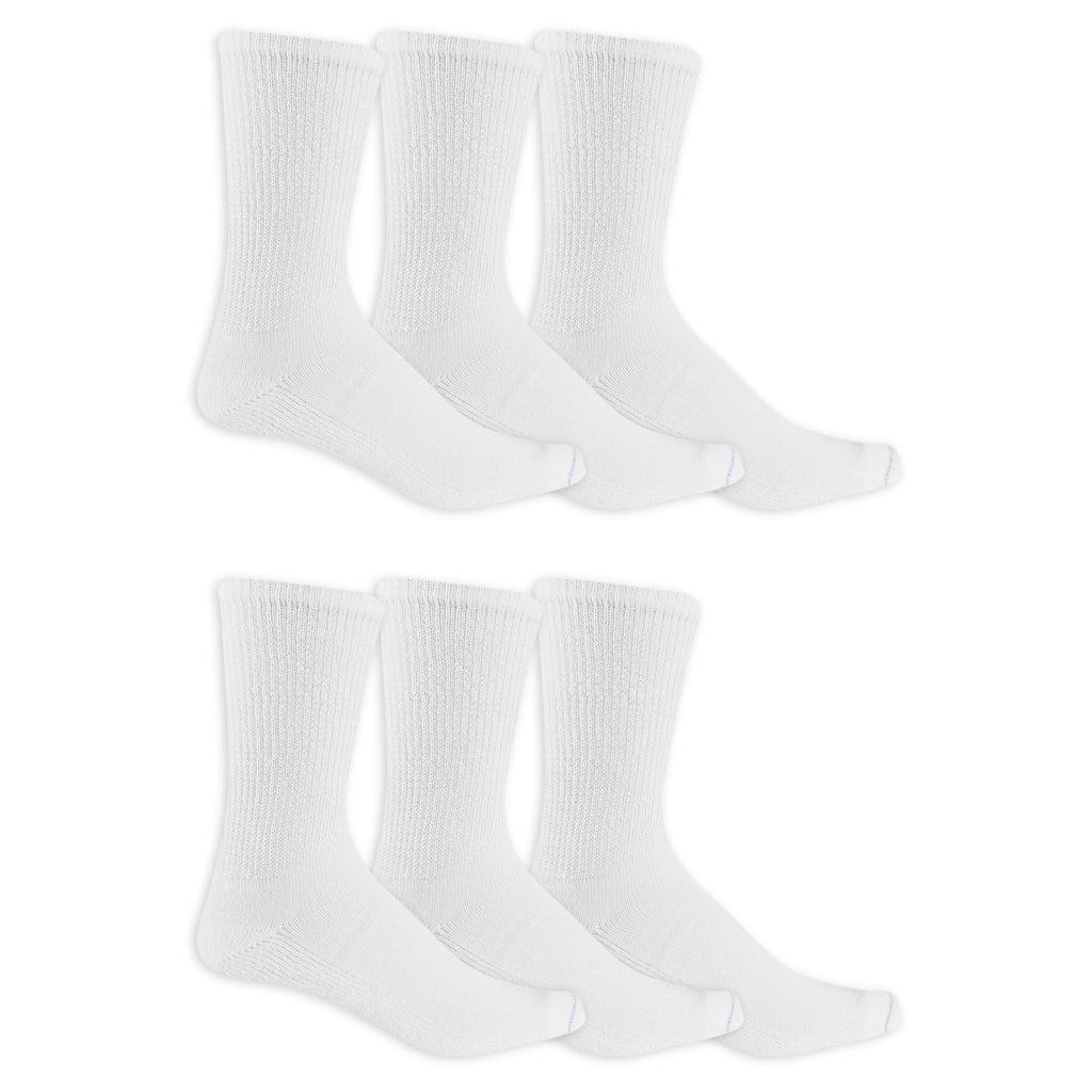 Dr. Scholl's Mens Diabetes & Circulator - 4 6 Pair Packs Non-binding Comfort And Moisture Management Sock, White, 7-12 US