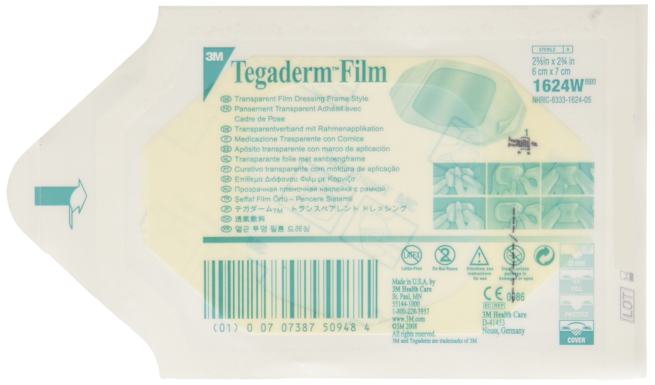 3m Tegaderm Transparent Film Dressing 2.375 x 2.75/Picture Frame Style/Package of 20