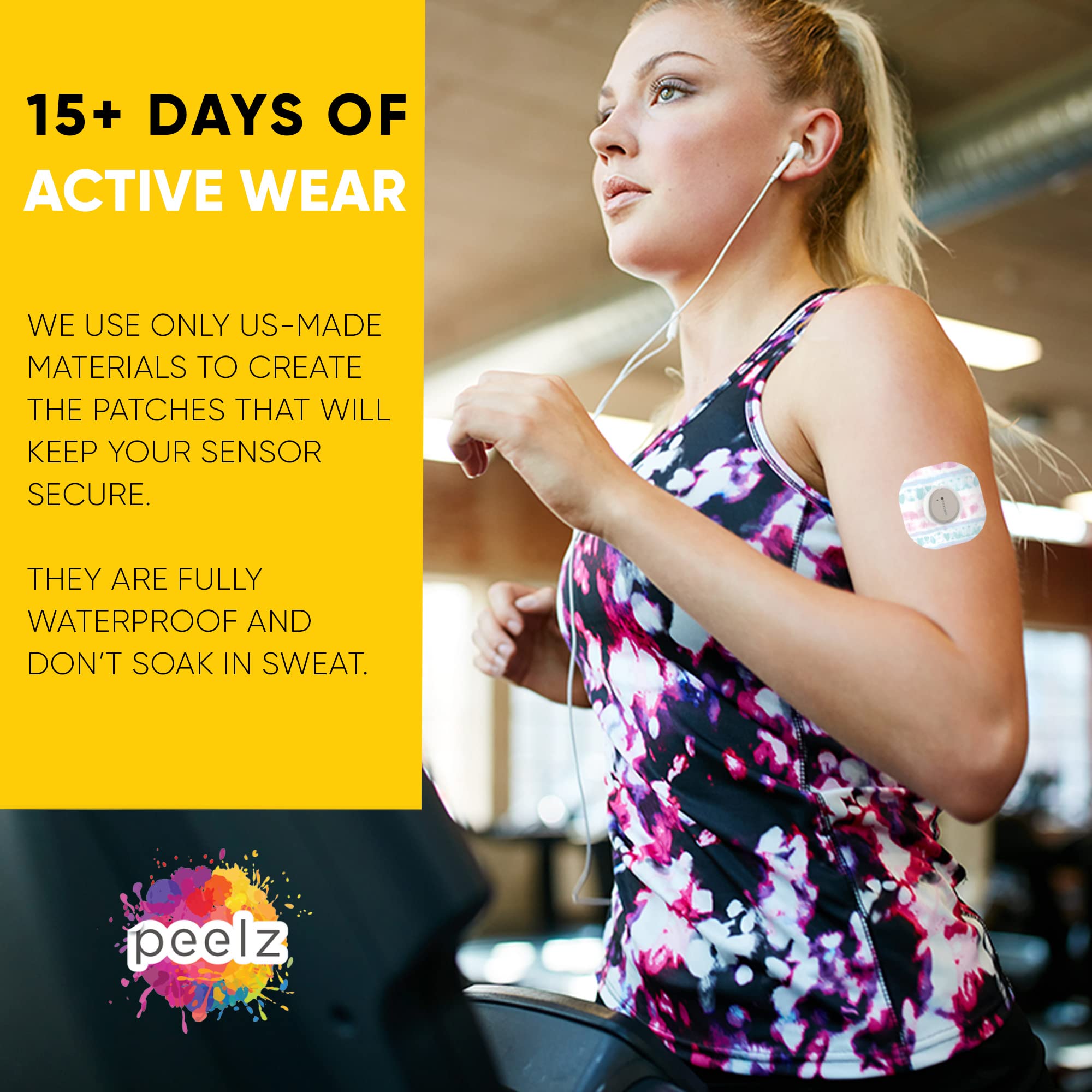 Peelz Dexcom G7 Adhesive Patches Designed for The DEXCOM G7 and Stelo Waterproof & Sweatproof Adhesive for 15 Days, Sensitive Sk