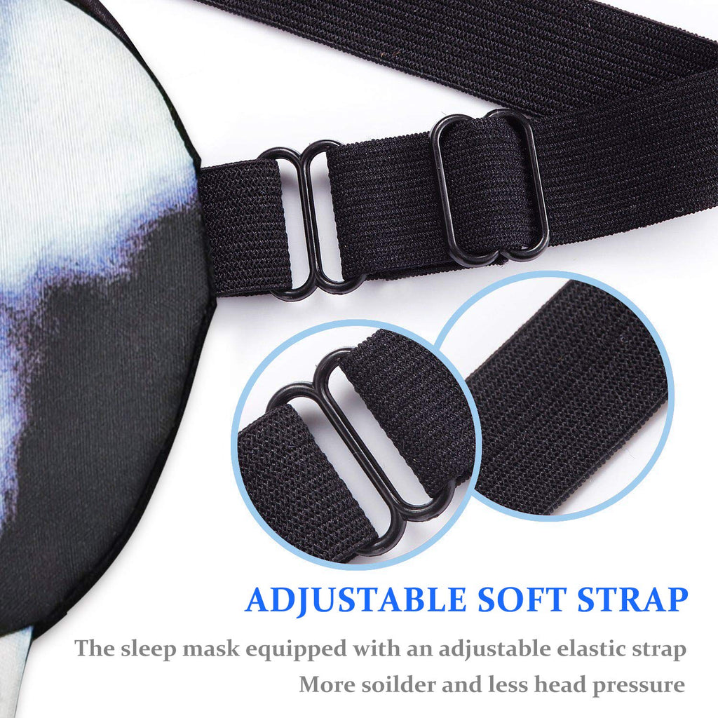 HYCLES 4 Pack Cartoon Animal Cute Sleep Eye Mask with Adjustable Strap Relaxed Sleeping Blackout Cat Dog Eye Cover Eyeshade for