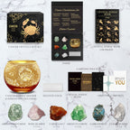 Aovila Cancer Gifts for Women Cancer Tea Light Holder Candle Holder Crystals Birthstones Gift Box Set Zodiac Astrology Gifts Bir