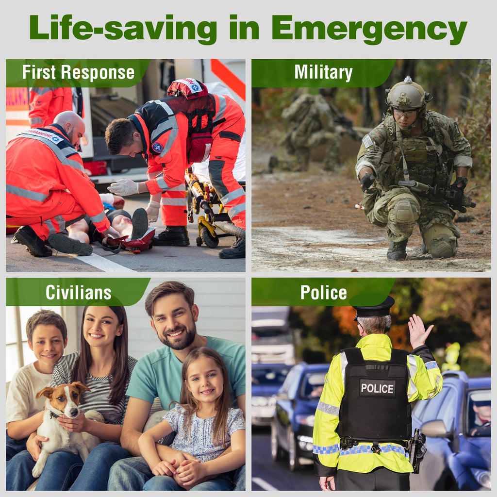 IFAK Trauma Kits, 115 PCS First Aid Kits with 36 Splint Israeli Style Compression Bandage, Survival Emergency Prepare Bag Equipm