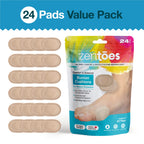ZenToes Premium Bunion Pads - Non-Stick Center for Sensitive Skin, Odor Resistant Cushions, Prevents Friction and Pressure (24 C