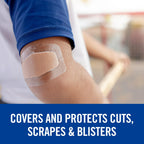 Nexcare Waterproof Bandages, Stays on in the Pool, Holds for 12 Hours, Clear Bandages for Fingers and Elbows - 100 Pack Waterpro