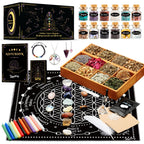 Witchcraft Supplies Kit, 80Pack Witch Starter Kit Wiccan Supplies and Tools Witchy Gifts for Beginners, Spell Candles, Chakra He
