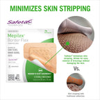 Mepilex Border Flex 4 x 4 in (10 x 10 cm) Hospital Grade Dressings for Skin Tears, Minor Burns and Cuts Waterproof Adhesion for