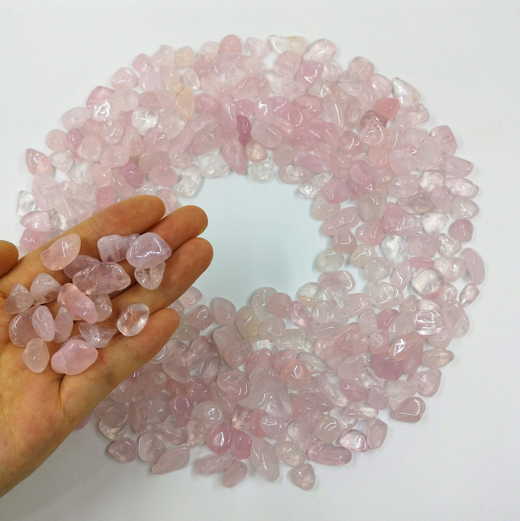 Mina Heal Chakra Stones Collection, Tumbled and Well Polished Healing Crystals/Gemstones (450 g (1 lb) Rose Quartz Crystal)