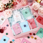 Tondiamo 60 Sets Pocket Hug Token Gifts Included Natural Star Shaped Crystal Stones, Hug Cards and Organza Bags for Coworkers, L
