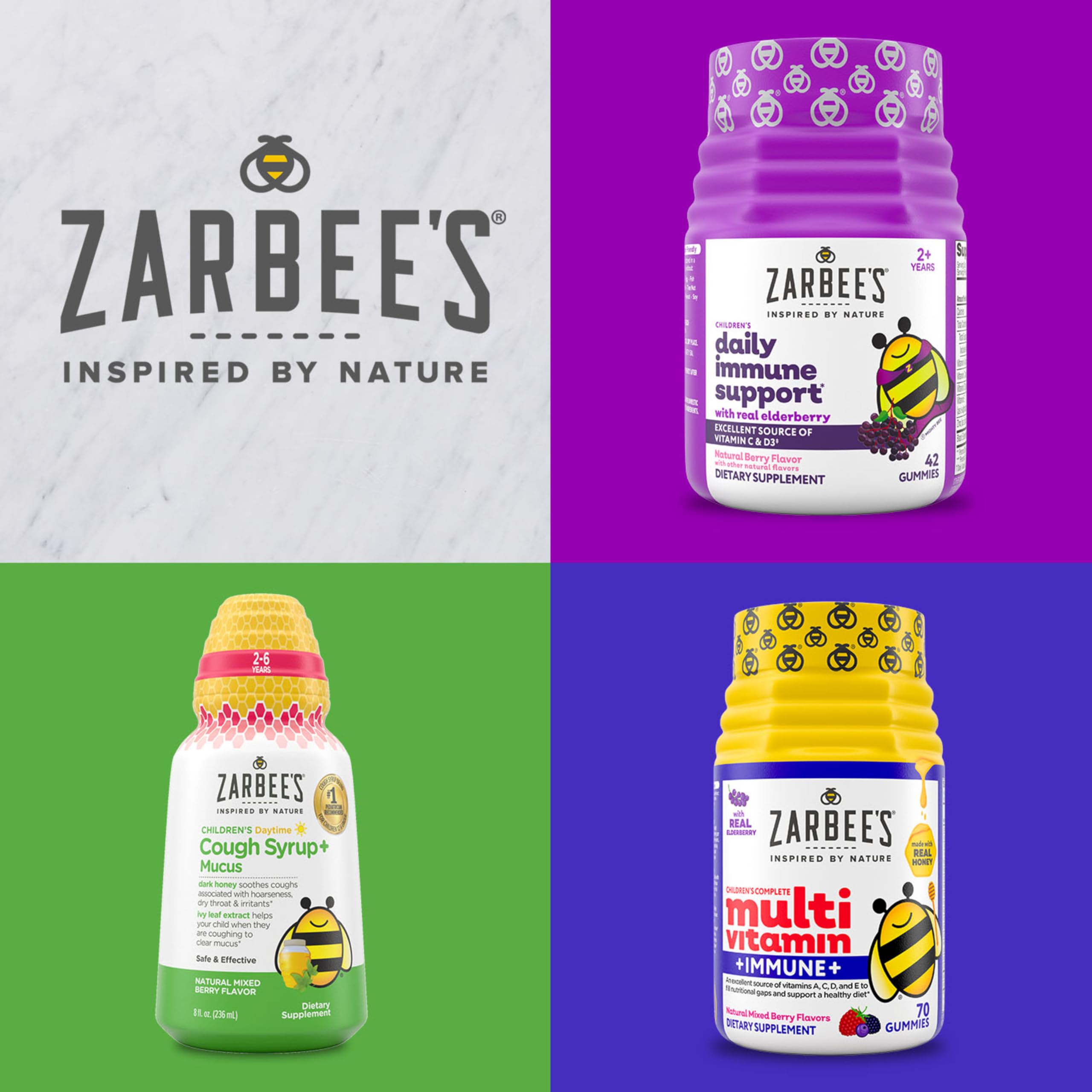 Zarbee's Kids 1mg Melatonin Gummy; Drug-Free & Effective Sleep Supplement for Children Ages 3 and Up; Natural Berry Flavored Gum