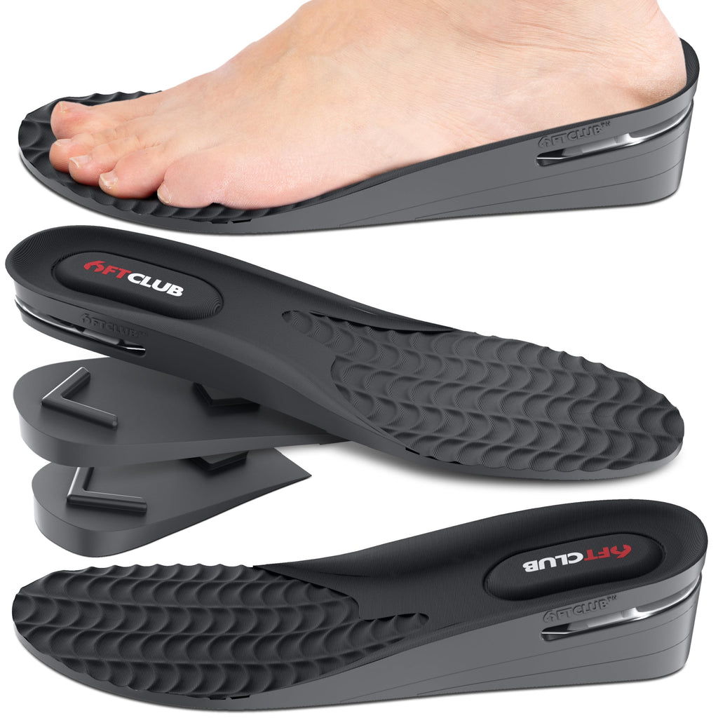 6FT Next Level Advanced Height Increase Insole 3 Layer Elevation Soles Mens Shoe Lifts 1.75 Inch Height Inserts for Lo-Tops and