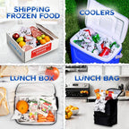 Ice Pack Bulk-Dry Ice for Shipping Frozen Food-Lunch Box Ice Packs-30 Pounds-48+Hour-Slim 15x12in/5x3in-Reusable ice packs-Freez